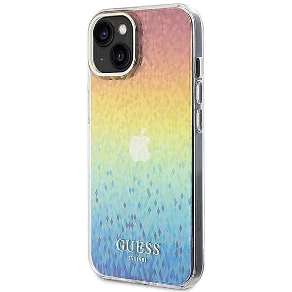 Etui Guess IML Faceted Mirror Disco Iridescent na iPhone 15 - wielokol