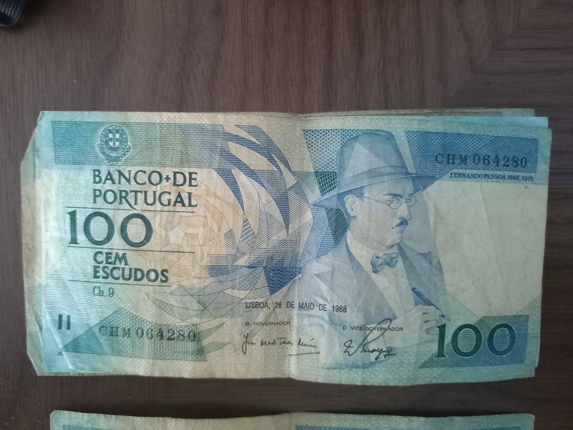 Notas de 100 escudos 1986/1987/1988