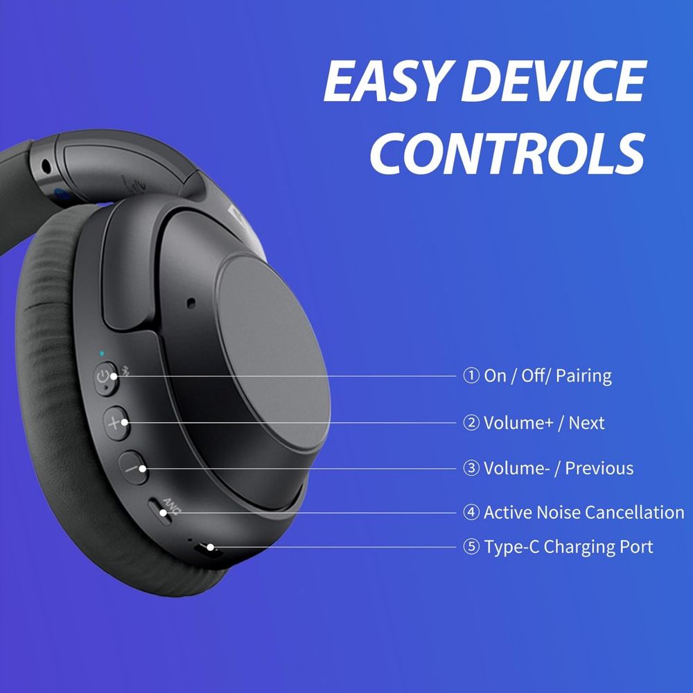 YMOO Słuchawki nauszne Bluetooth 5.2 z redukcją szumów