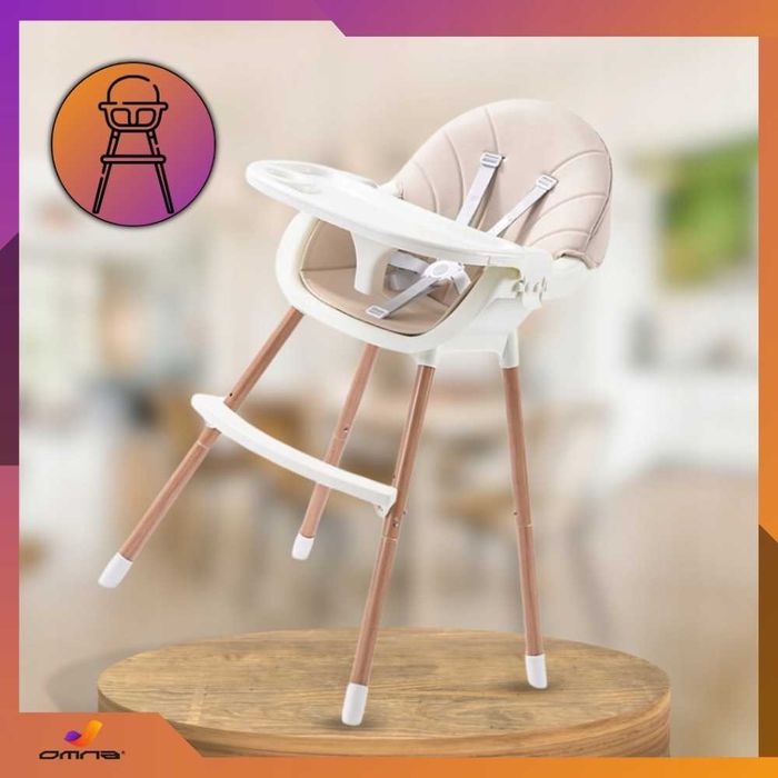 Ultralekkie krzesełko do karmienia 3w1 – kolor beżowy