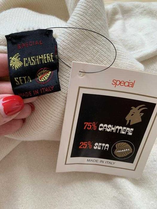 Кашемировый тонкий бадлон гольф оверсайз на размер S-M