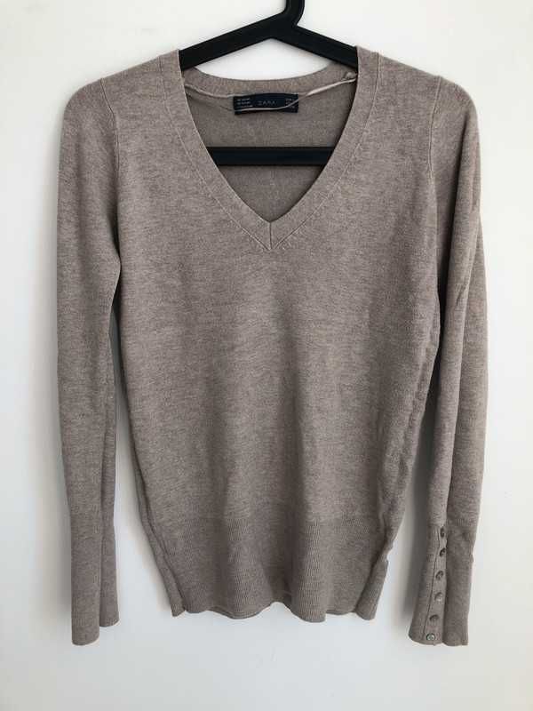 Beżowy sweter Zara