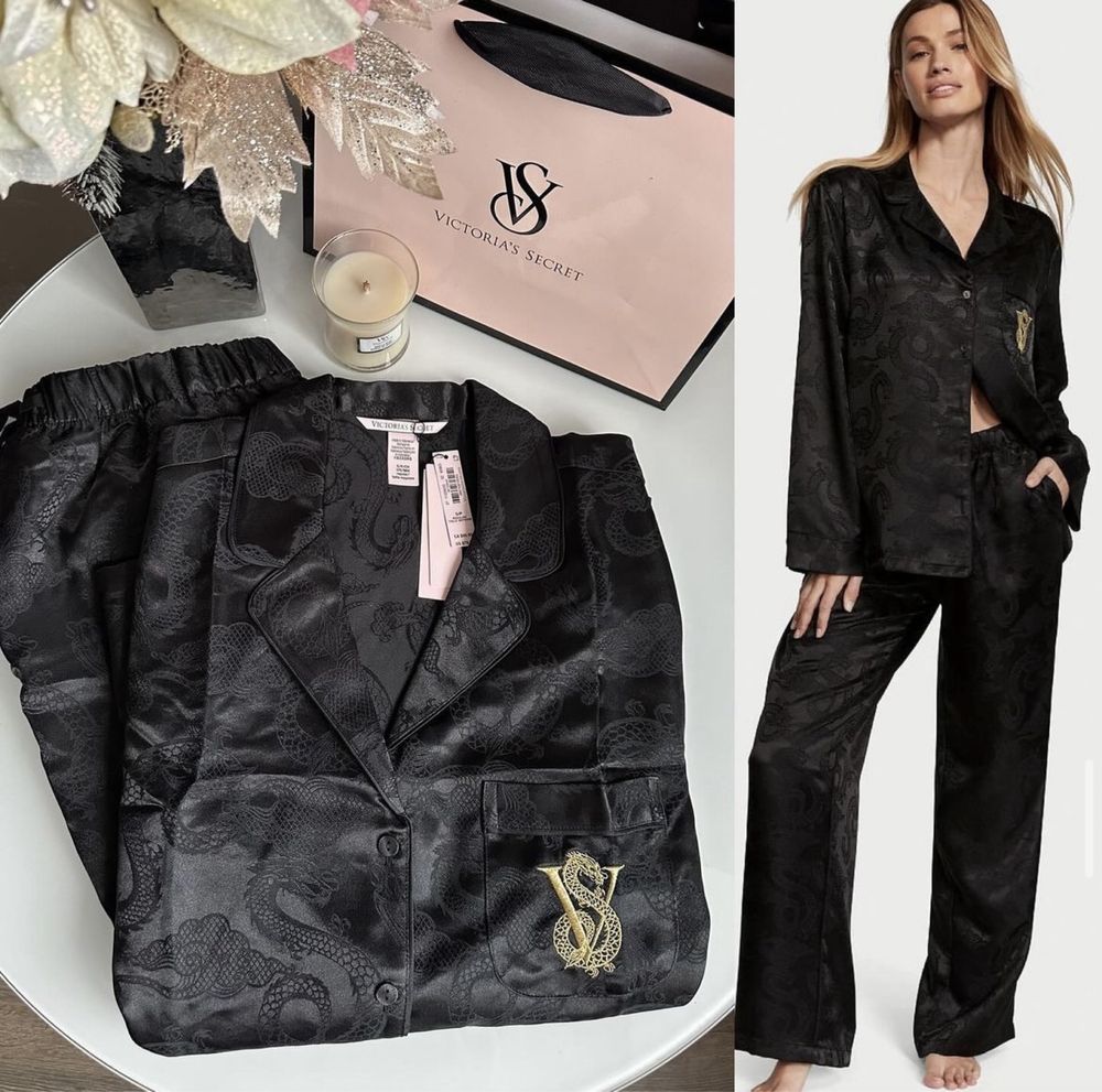 Victorias Secret XS S М L піжама сатинова комплект костюм подарунок