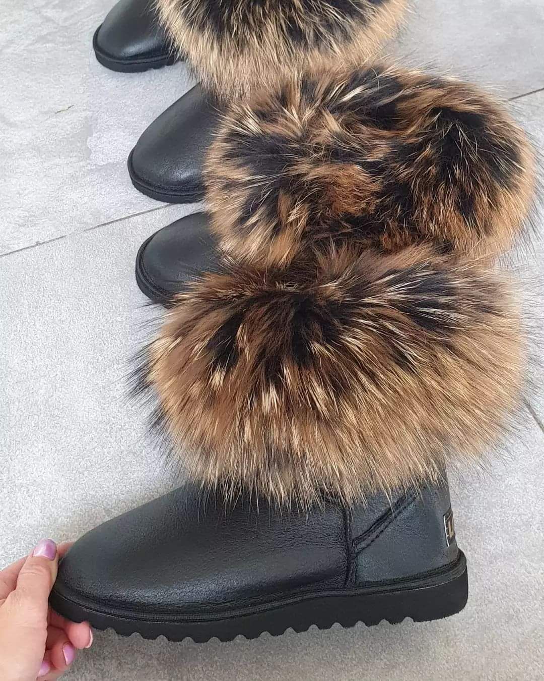 Buty śniegowce emu naturalna skóra jenot
