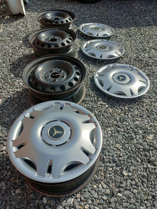 Продам комплект дисков r16 Mercedes + колпаки к ним