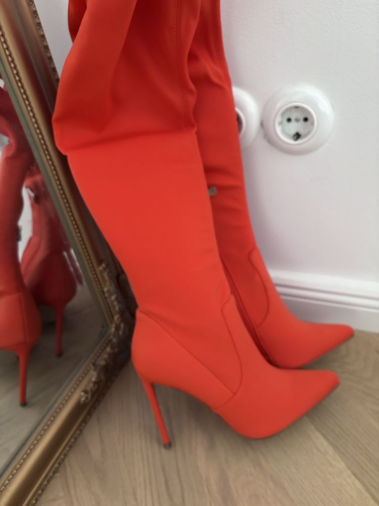 Steve Madden 37 nowe czerwone kozaki za kolano
