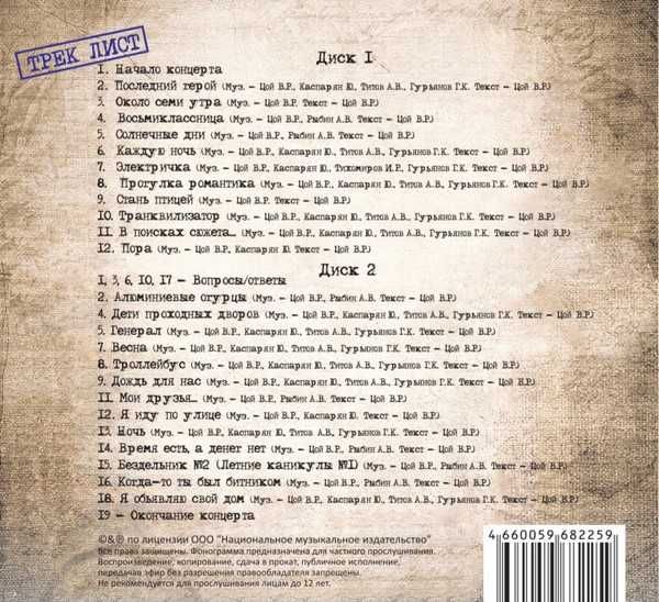 Виктор Цой (группа КИНО) – Исправленному Верить, 2 CD. Новый (2024).