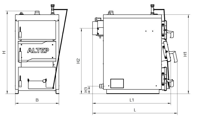 ХІТ Котел АЛЬТЕП Compakt 20кВт.Твердопаливний Котел ALTEP 20кВт ст 6мм