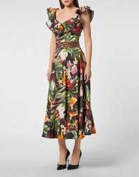 Philipp Plein Long Dress Flowers