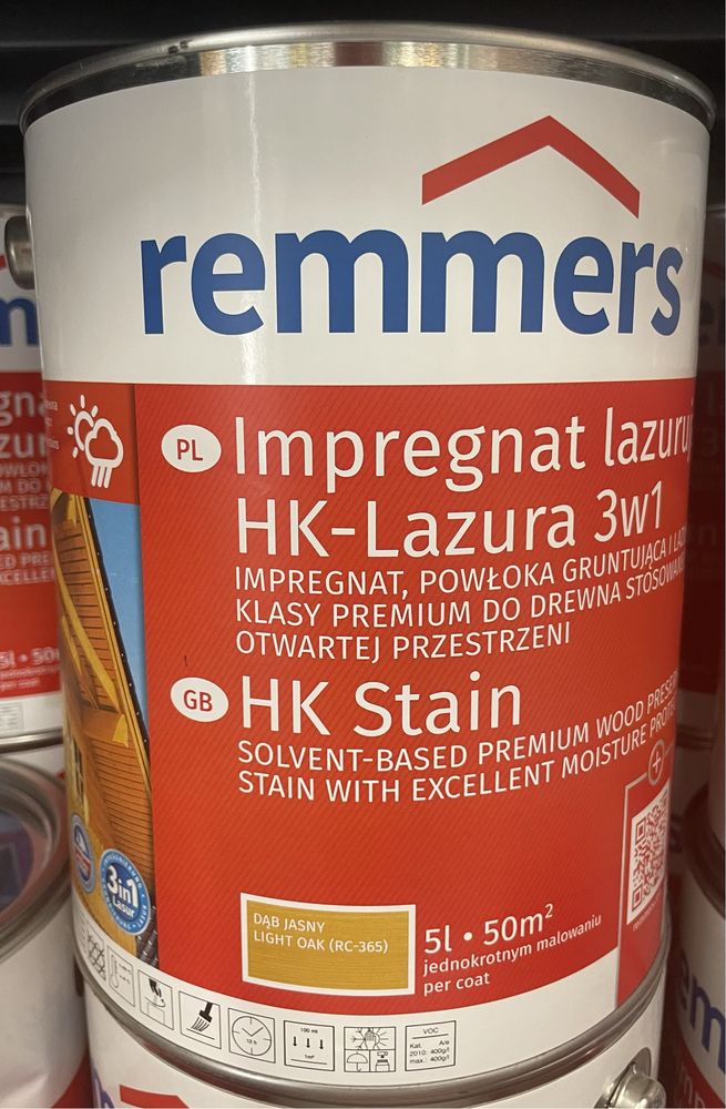 Impregnat do drewna 5 l.  Remmers HK-Lasur 3 w 1