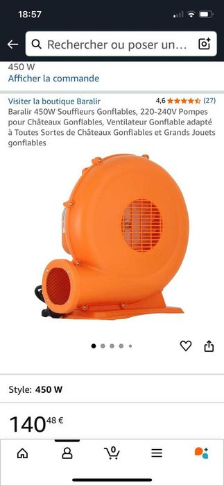 Castelo insuflável com trampolim e escorrega + insuflador elétrico