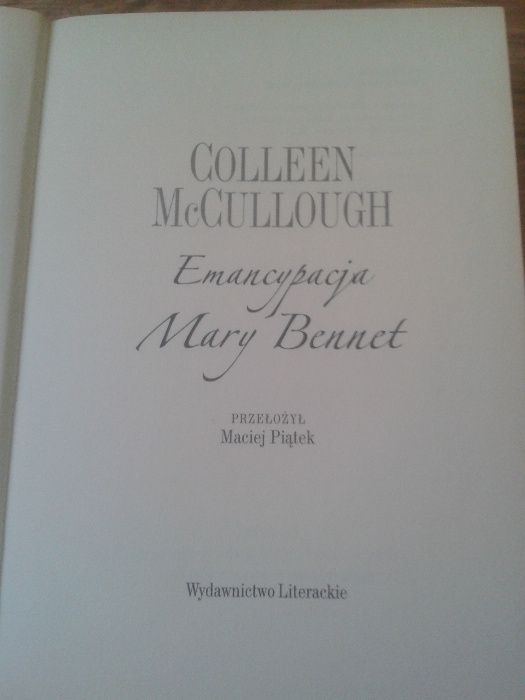 ''Emancypcja Mary Bennet''-Coleen McCullough