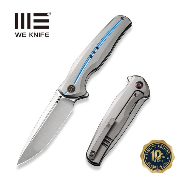 Nóż składany WeKnife 601X LE No 083/150 Gray Titanium, Hand Polished