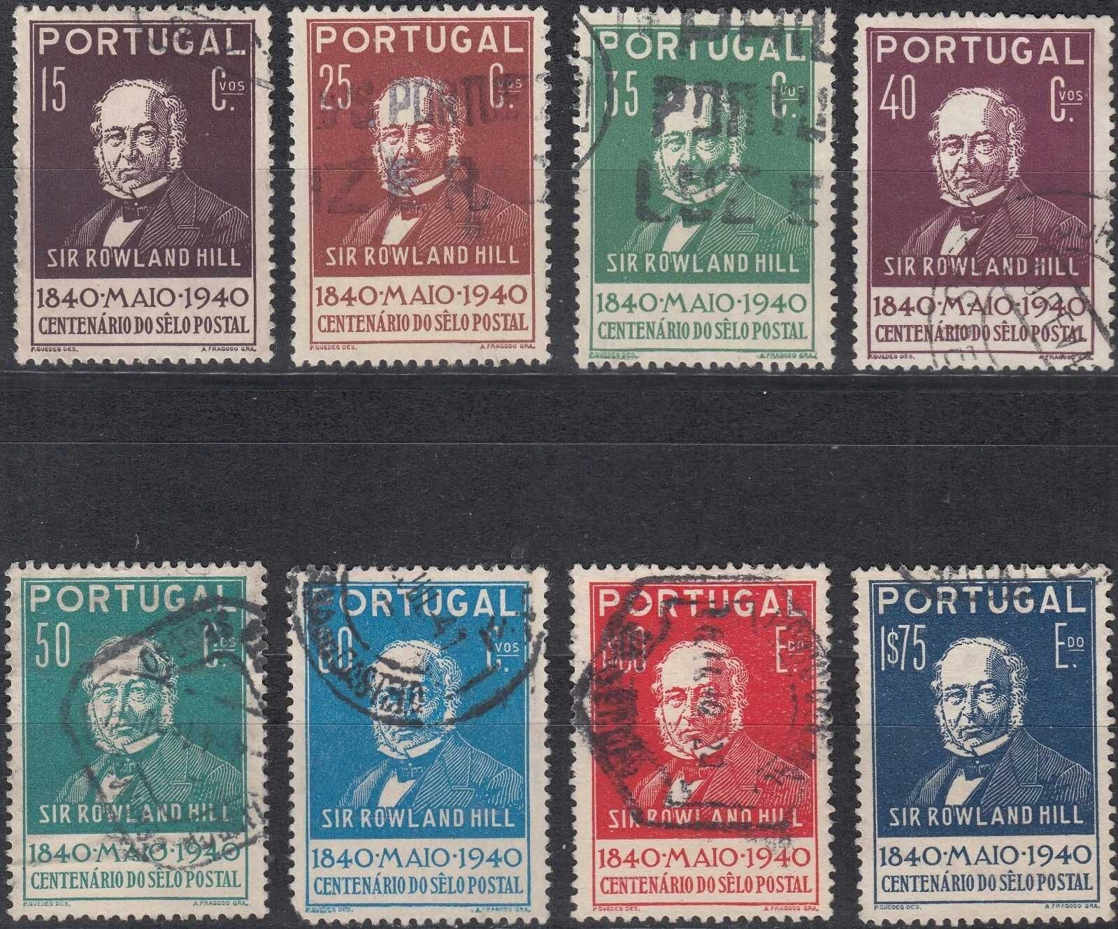 Selos Portugal 1940-Selo Postal Completo Af. 599/606 Seleção