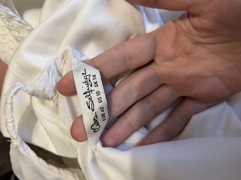 Biała kremowa sukienka mini midi krótka splot elegancka na codzień