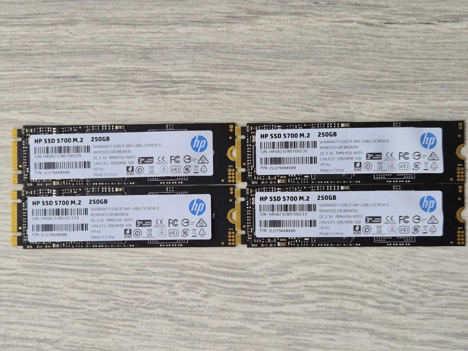 M.2 SSD диск 250GB HP S700 - 100% (M.2 SATA). Trade-in
