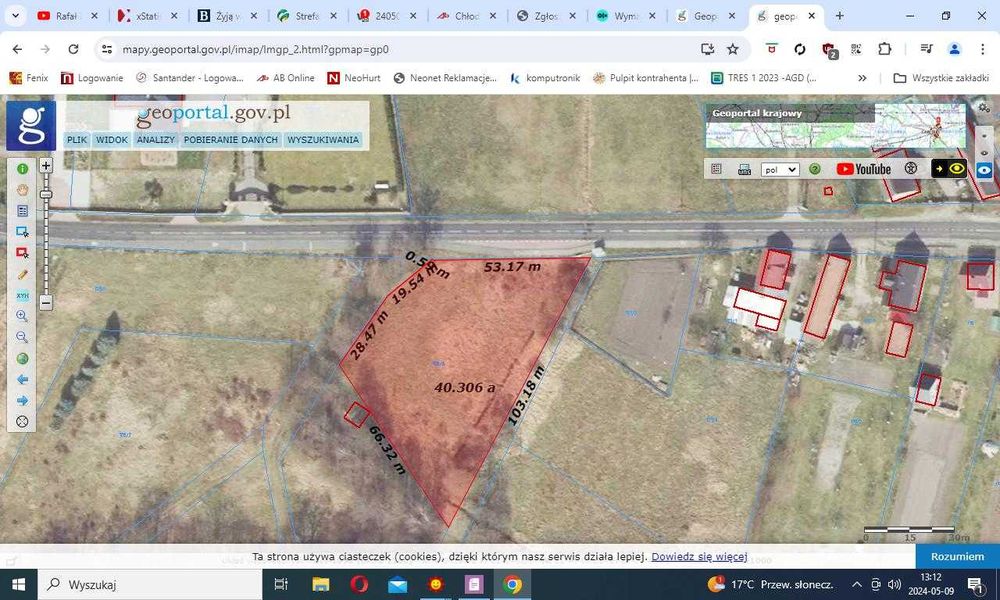 Ładna działka koło Lubska -Chełm Żarski