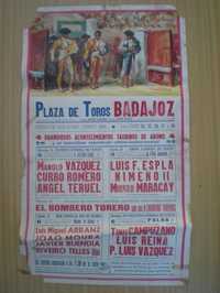 Cartaz grande tourada Badajoz 1981 touros Espanha