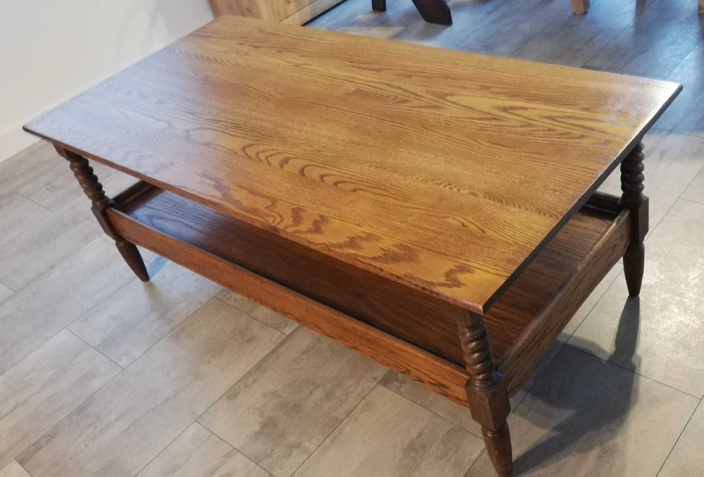 Elegancka dębowa ława.