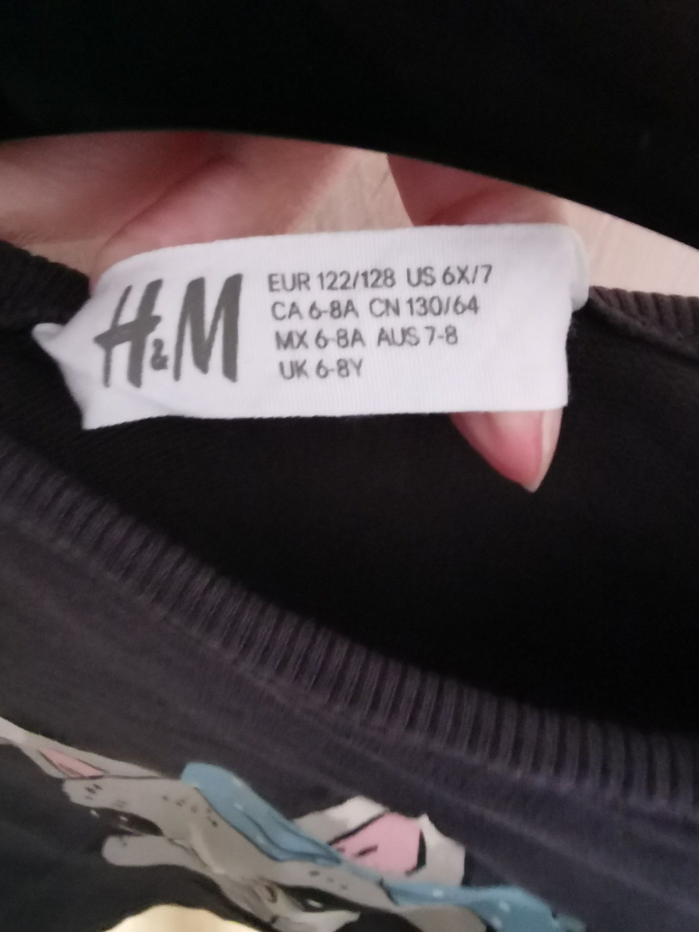 Cieńka bluza 122 128 H&M koszulka bluzka