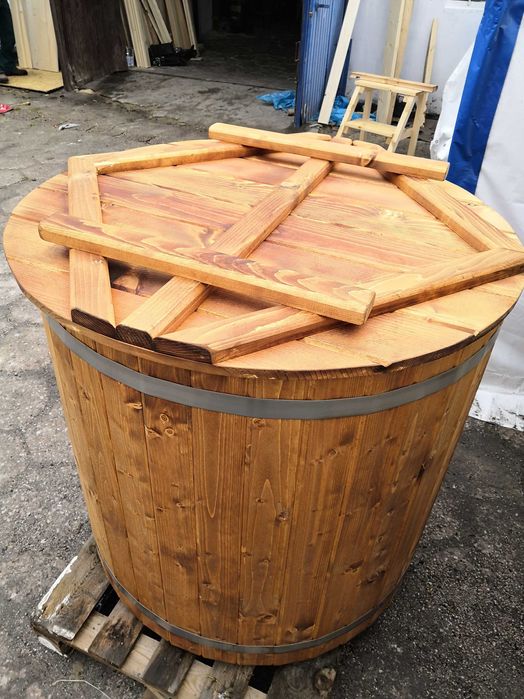 Balia do schładzania po saunie bania beczka zimną wodę do morsowania