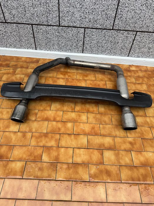 Sistema de escape duplo com difusor/saia traseira bmw 318i