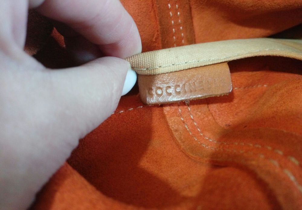 Оригінал Coccinelle шкіряна замшева сумка