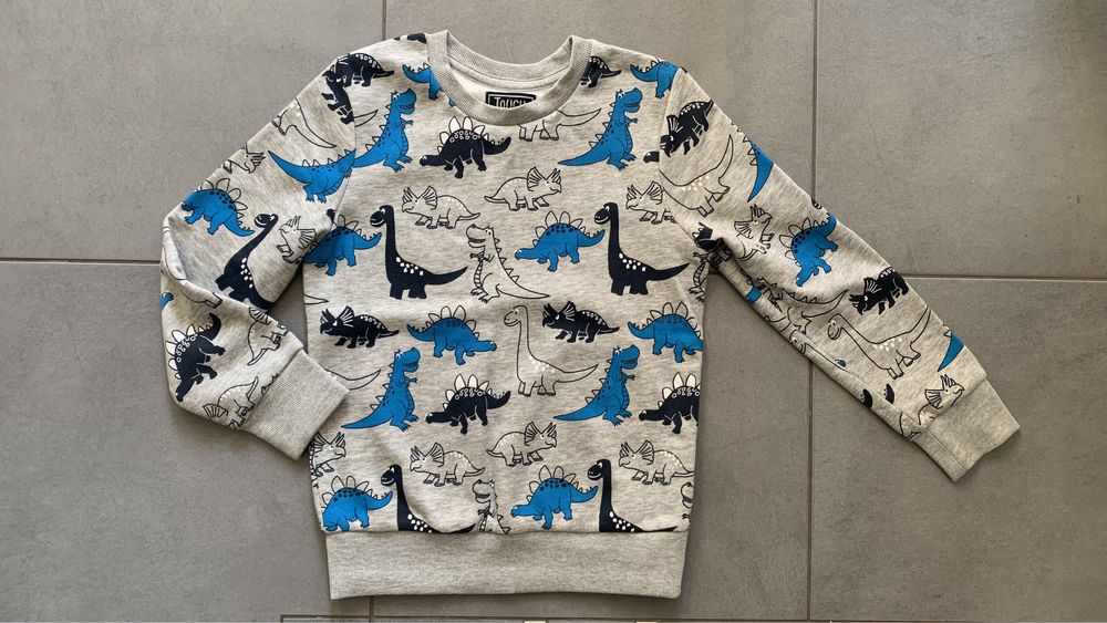 Bluza w dinozaury, r.134 JAK NOWA