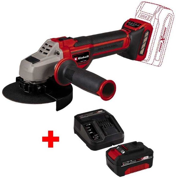Болгарка акумуляторна Einhell TP-AG 18/125 CE Q Li Kit 4,0 Ah