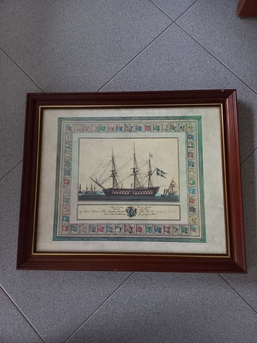 Quadro caravela 47x57 cm