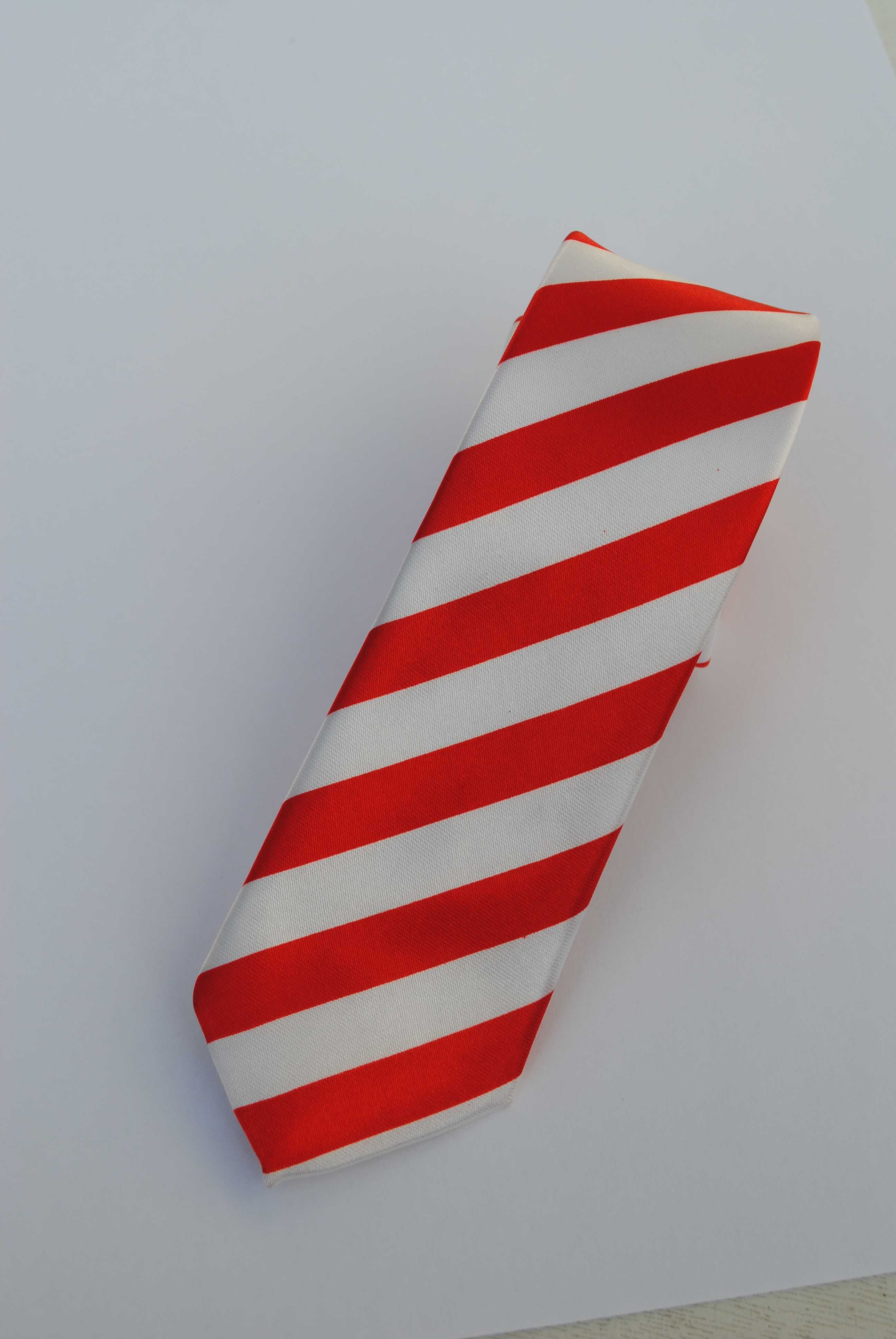 KRAWAT jak SAMOOBRONA patriotyczny biało-czerwony