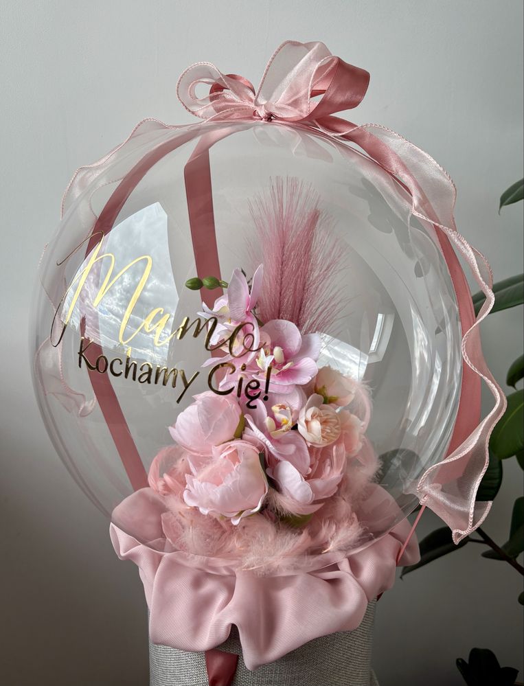 FlowerBalloonBox - box z kwiatami w balonie na prezent