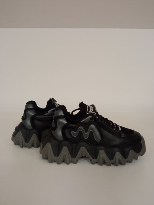 Sneakersy na grubej podeszwie/ocieplane/ skóra naturalna