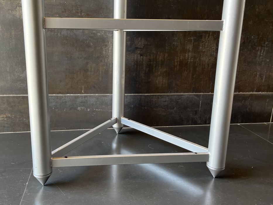 Mesa Hi Fi Soundstyle prateada 4 prateleiras