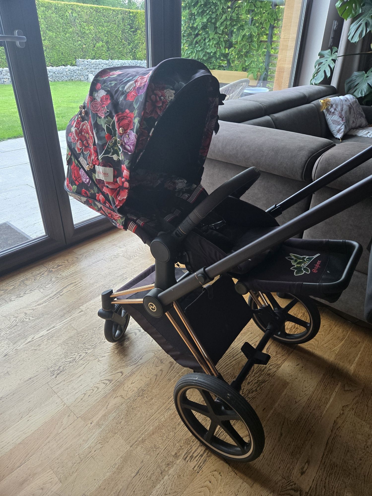 Wózek 2w1 spacerówka gondola Cybex priam 2.0 dark blossom