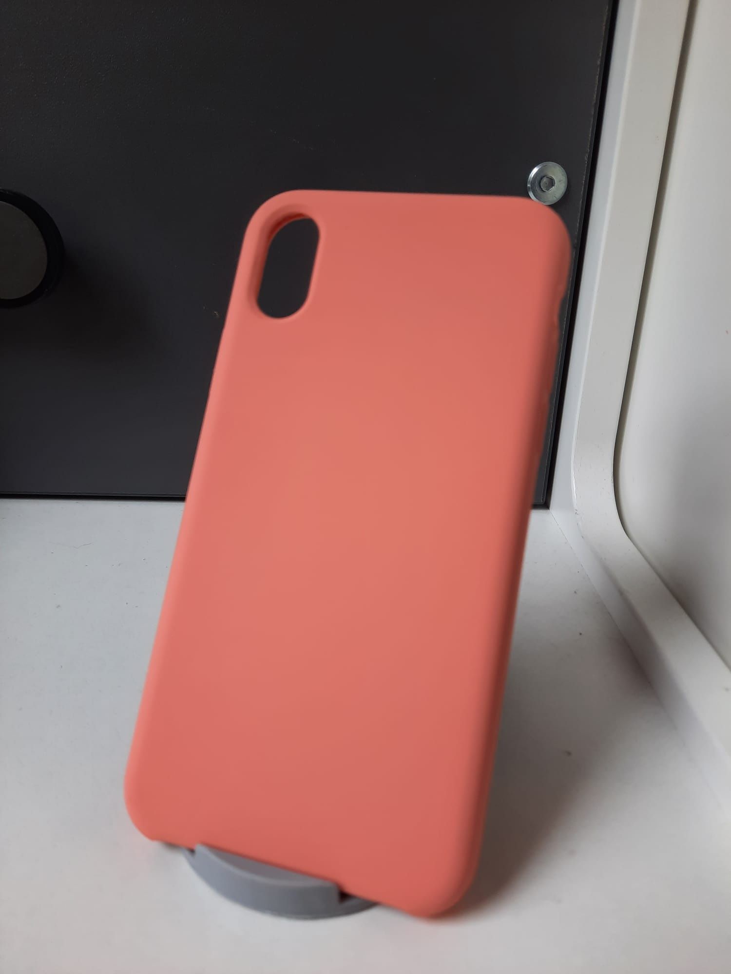 Etui silikonowy dla Iphone X/XS z mikrofibrą