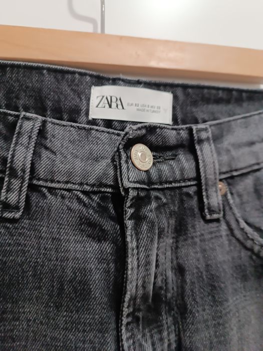 Jeansy spodnie Zara krata rozmiar 32 nowe!