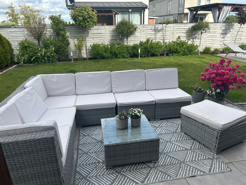 Zestaw mebli ogrodowych modułowych 9 elementów