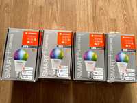 4x Ledvance WIFI żarówki RGB E27 Smart+ 1521 lm, 1055 lm, 806 lm