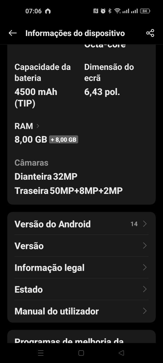 OPPO Reno 8 5g 8 GB - 256 GB vendo/troco