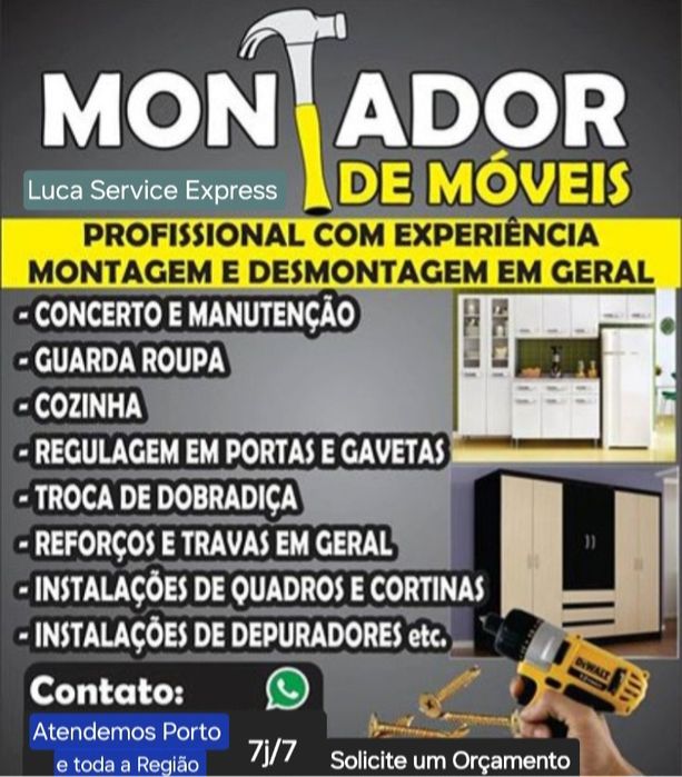 Montador de móveis e Serviços rápidos Instalações em geral