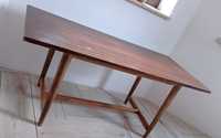 Ława drewniana PRL, stół drewno Zamojskie Fabryki Mebli lata 70