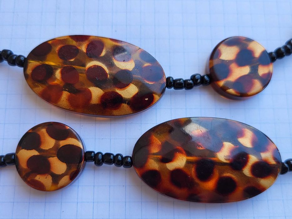 Модные Бусы на застежке, пластик, 130см