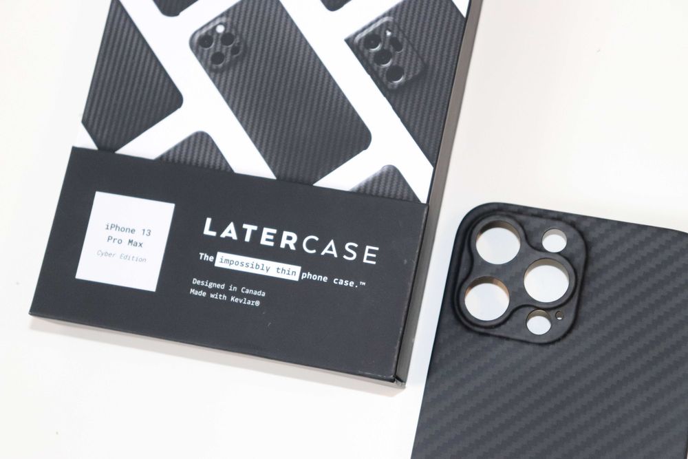 Latercase iPhone 13 Pro Max Case - чохол кевлар (карбон, carbon) 11 г