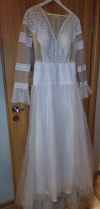 Nowa suknia ślubna boho rozmiar L