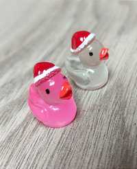 Miniaturowe kaczuszki świąteczne - zestaw 2 szt. (biała i różowa)