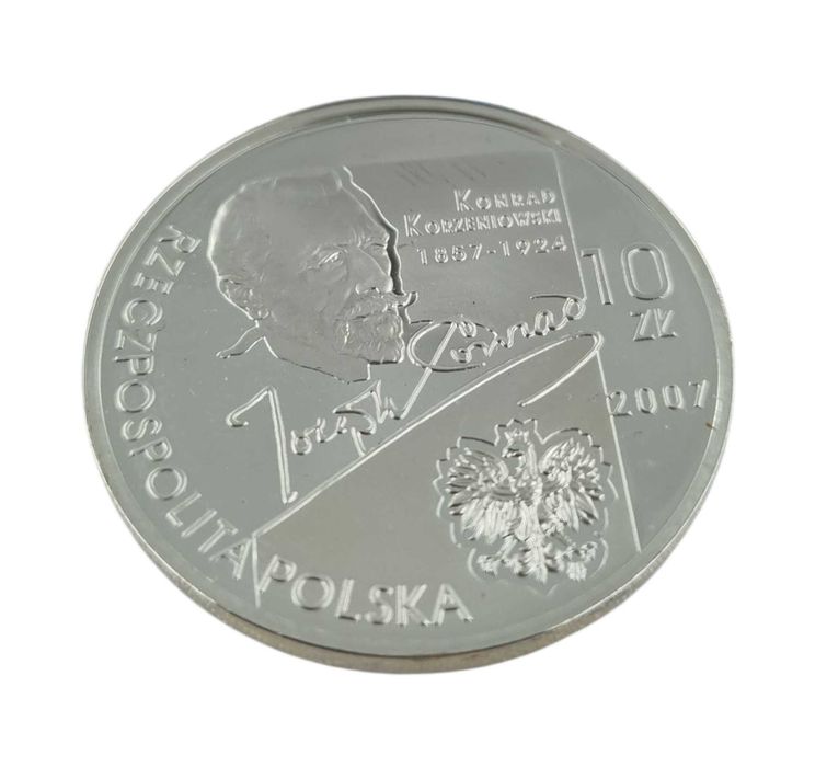 10 zł 2007 Konrad Korzeniowski (Joseph Conrad) – ag925 + hologram