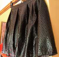 Sprzedam: piękna modna spódnica spódniczka ażurkowa skóra klosz