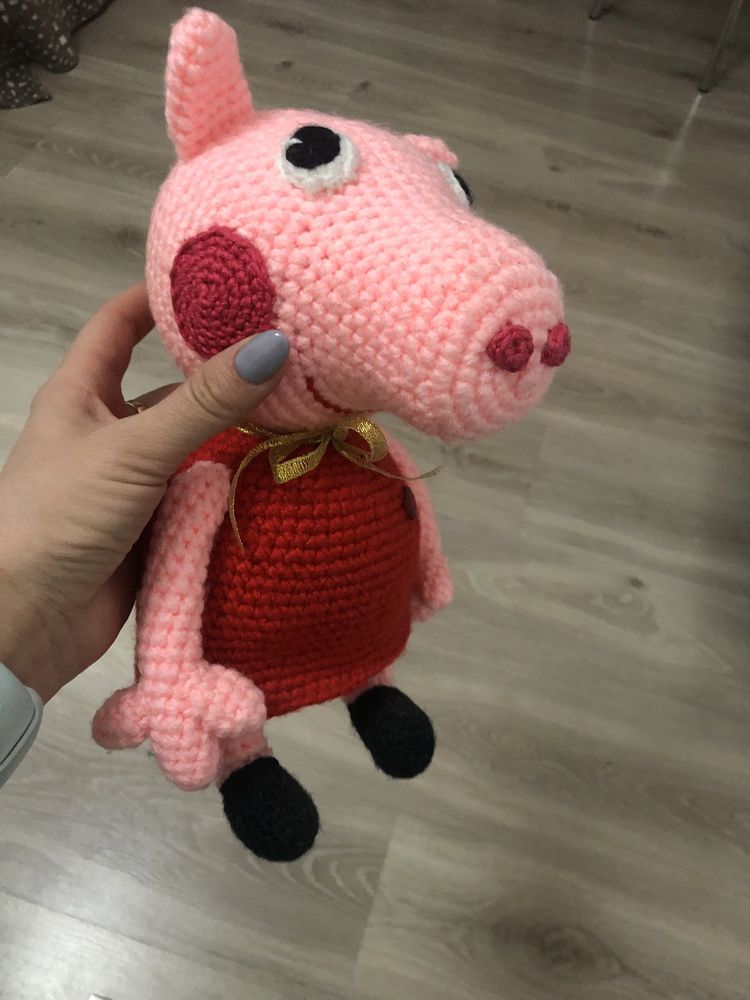 Świnka Peppa na szydełku maskotka amigurumi hand made