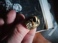 Перстень серебро, с золотой вставкой вставка